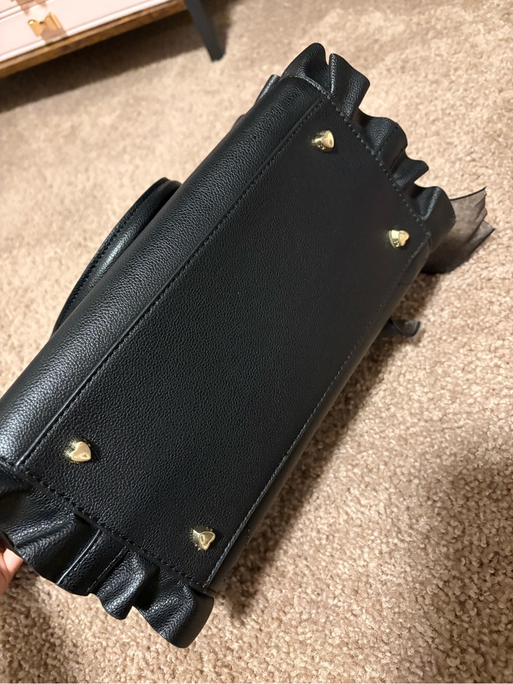 Samantha Vega Black Gold Heart Flutter Purse Large Size. Charm included. - Picture 5 of 11